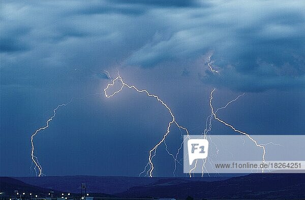 Electrical Storm  Raton  New Mexico  USA  Nordamerika