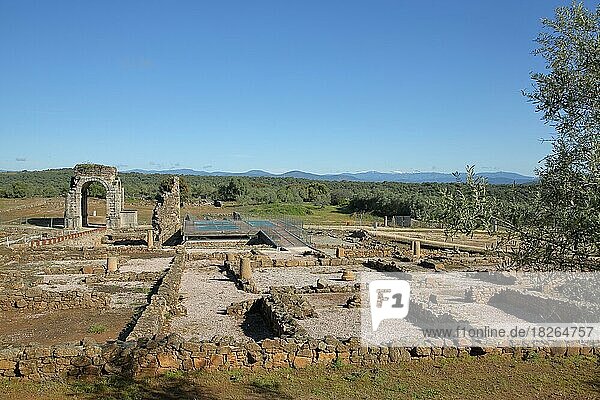 Römische Ausgrabungsstätte Ciudad Romana de Caparra bei Oliva de Plasencia  Extremadura  Spanien  Europa