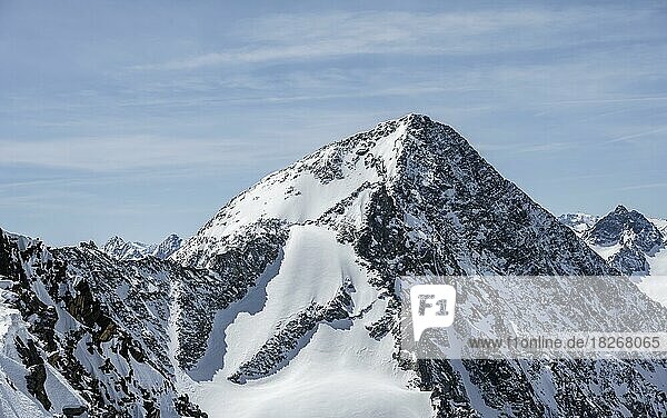 Mountains in winter  Stubai Alps  Tyrol  Austria  Europe