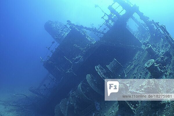 Wreck of the Giannis D in the backlight. Dive site Giannis D wreck  Hurghada  Egypt  Red Sea  Africa