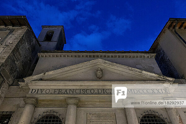 Church of Oratorio San Francesco Saverio del Caravita under blue sky