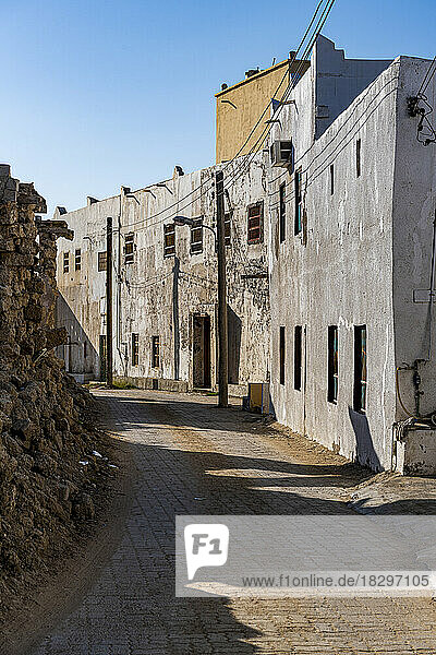 Oman  Dhofar  Mirbat  Empty old town street