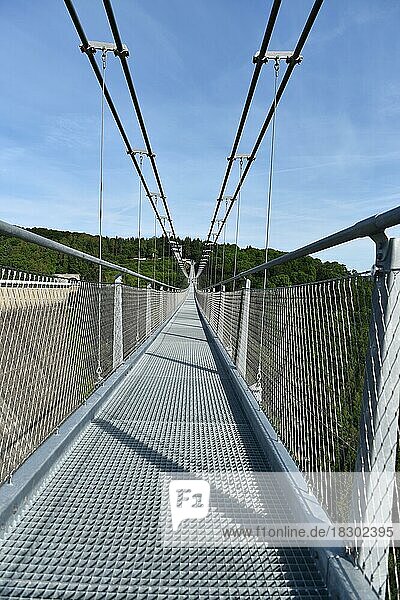 Titan RT  Fußgänger-Hängebrücke  Seilbrücke im Harz neben der Rappbodetalsperre  Sachsen-Anhalt  Deutschland  Europa