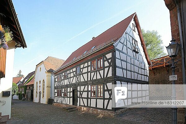 Wehrmannshaus und jüdische Synagoge in Michelstadt  Hessen  Deutschland  Europa