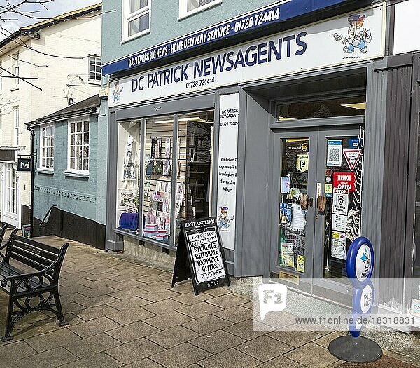 DC Patrick traditional newsagents shop  Framlingham  Suffolk  England  UK