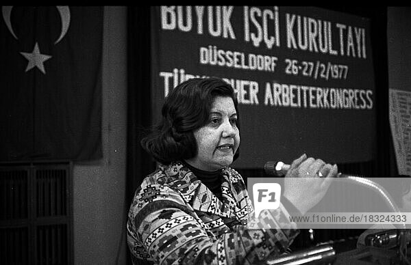The FIDEF  an organisation of Turkish workers in Germany  at a congress in Düsseldorf  Germany  27 February 1977  Europe
