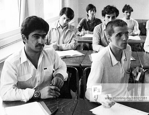 Unterricht an einer Berufsschule im Juli 1981  Deutschland  Europa
