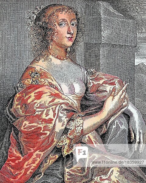 Gräfin Percy  Porträt von Anton van Dyck  17. Jahrhundert  Historisch  digital restaurierte Reproduktion einer Originalvorlage aus dem 19. Jahrhundert  genaues Originaldatum nicht bekannt