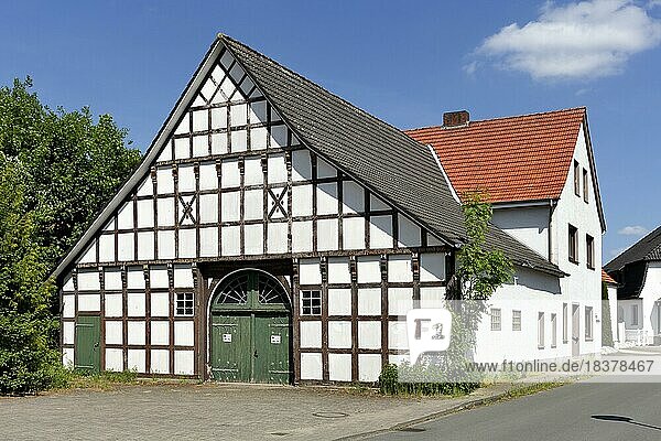 Landwirtschaftliches Gebäude mit Wohnhaus in Fachwerkweise  Bad Laer  Niedersachsen  Deutschland  Europa