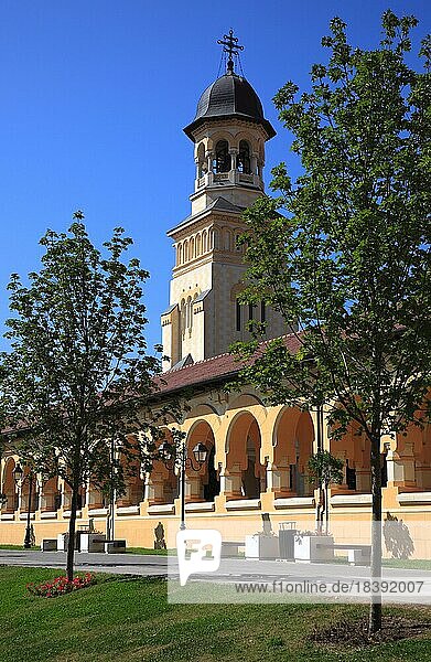 Gate tower of the Coronation Cathedral of the Romanian Orthodox Church  Alba Iulia  Balgrad  German Karlsburg  is the capital of Alba County in Transylvania  Romania  Europe