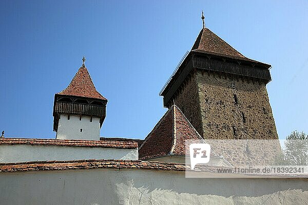 Kirchenburg von Homorod  Hamruden  1270 als romanische Saalkirche errichtet  Kreis Brasov  Siebenbürgen  Rumänien  Europa