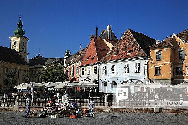Der Kleine Ring  Altstadt  Sibiu  Rumänien  Europa