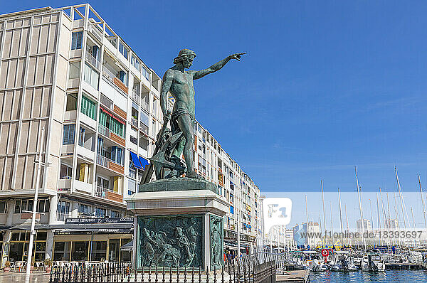 Statue des Genies der Schifffahrt  Toulon  Var  Provence-Alpes-Cote d'Azur  Frankreich  Westeuropa