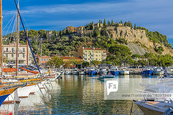 The Harbour at Cassis  Cassis  Bouches du Rhone  Provence-Alpes-Cote d'Azur  France  Western Europe