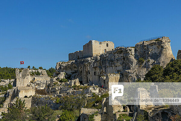 Das Chateau des Baux  Les Baux-de-Provence  Provence-Alpes-Cote d'Azur  Frankreich  Westeuropa