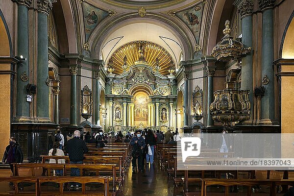Sanctuary and Monastery of Las Nazarenas  Central Nave and Choir  Lima  Peru  South America
