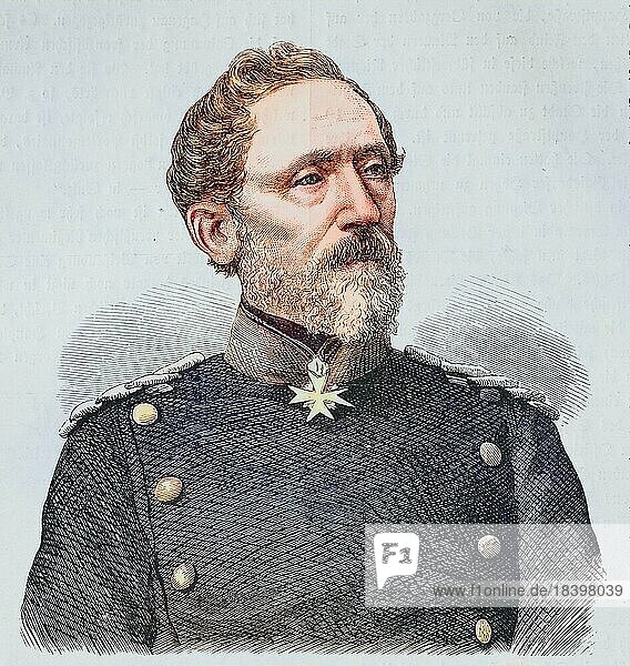 Leonhard von Blumenthal  1810-1900  Prussian general field marshal  illustrated war history  German  French war 1870-1871  Germany  France  Europe