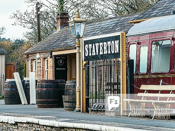 South Devon Railway Trust in Staverton  Englisches Dorf  Totnes  Devon  England  UK