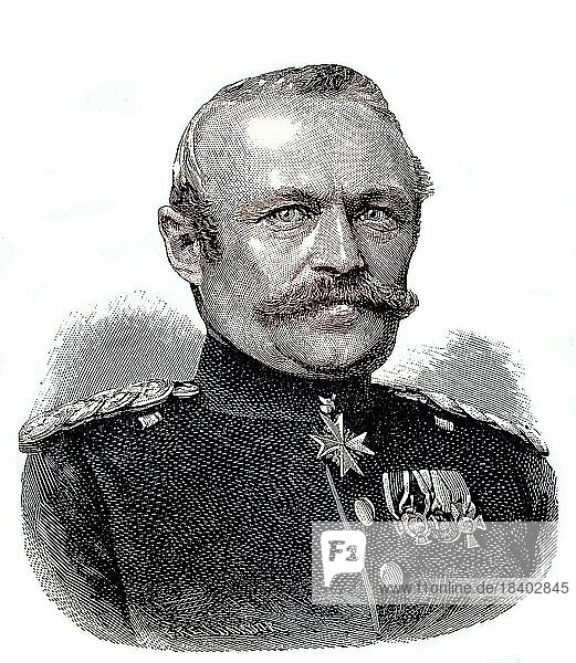 Friedrich Julius Wilhelm Graf von Bose  1809  1894  was a Prussian general who commanded the Prussian XI Corps during the Franco-Prussian War  Situation at the Time of the Franco-Prussian War or Franco-Prussian War  1870-1871  Historical  digitally restored reproduction from a 19th century original