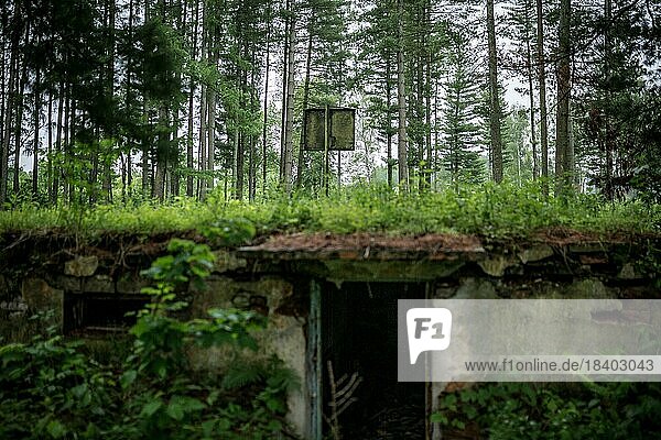 Lost Place  abandoned resort in the middle of the forest  Poland  Europe