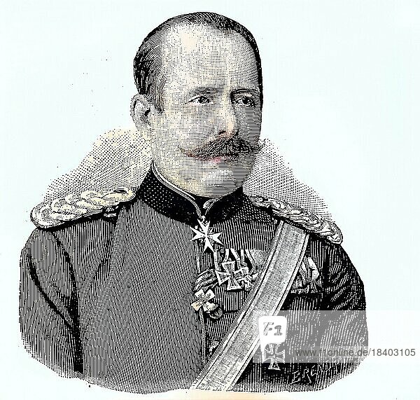 Military Persons in the Franco-Prussian War 1870  1871  Major von Körber  Germany  Historical  digitally restored reproduction from a 19th century original  Europe