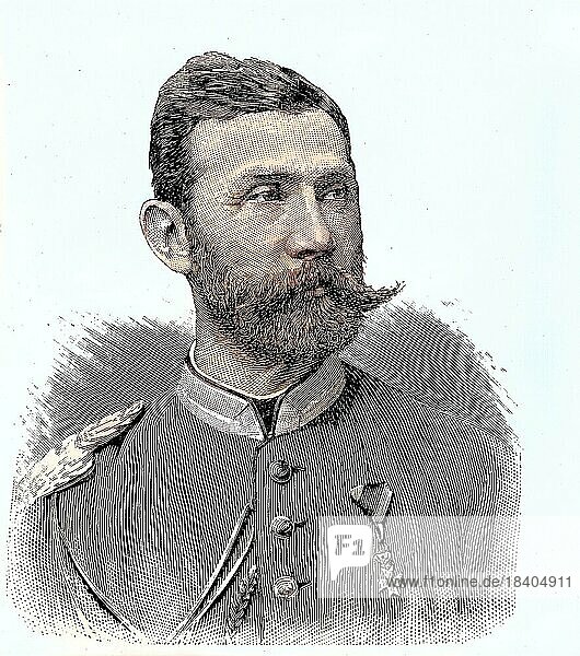 Adolf  Adolph  Ritter von Heinleth  1823  1895  was a Bavarian General of the Infantry and Minister of War under Ludwig II of Bavaria and under Otto of Bavaria  Situation from the time of the Franco-Prussian War or Franco-Prussian War  1870-1871  Historical  digitally restored reproduction from a 19th century original