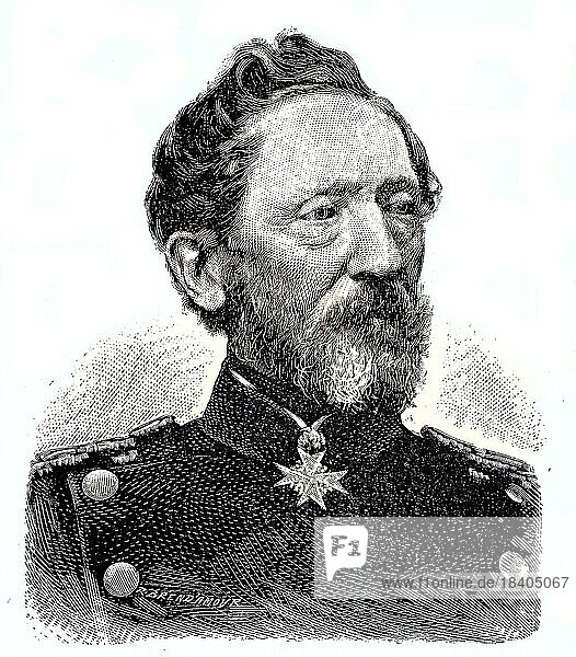 Count Karl Konstantin Albrecht Leonhard  Leonhardt Count von Blumenthal  1810  1900  was a Prussian field marshal  Situation from the time of the Franco-Prussian War  Franco-Prussian War  1870-1871  Historical  digitally restored reproduction from a 19th century original
