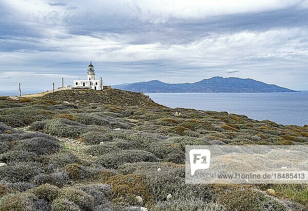 Old Lighthouse  Faro De Armenistis  Mykonos  Cyclades  Aegean Sea  Greece  Europe