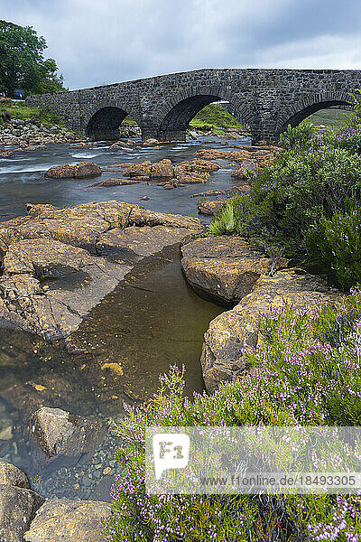 Sligachan Old Bridge  Isle of Skye  Innere Hebriden  Schottland  Vereinigtes Königreich  Europa