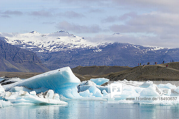 Gletscherlagune Jokulsarlon  Island  Polarregionen