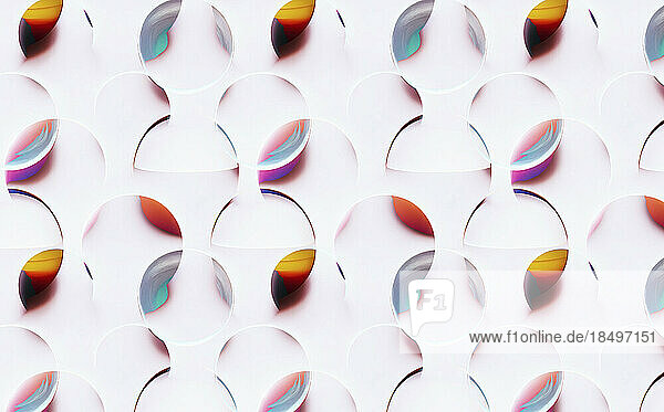 Zartes  abstraktes  formatfüllendes Muster mit überlappenden Kreisen