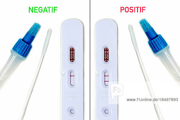 Results of a Negative and Positive Nasal Self Test