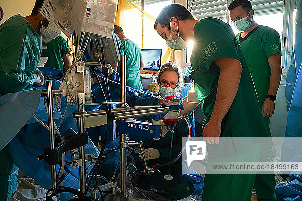 Training of medical interns in the ECMO technique  Extracorporeal Membrane Oxygenation.