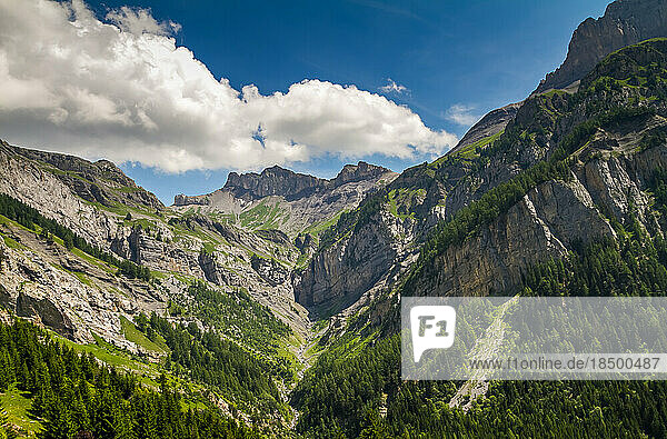 Beautiful view of Switzerland Alps montains