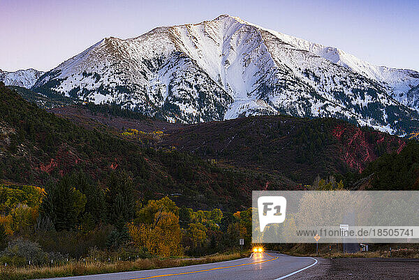 Mt Sopris looming above the Highway