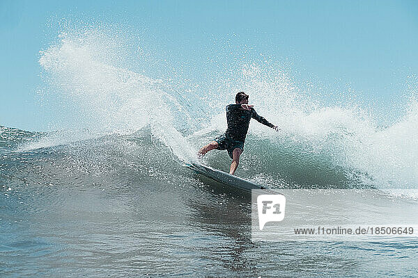 Action of brazilian pro surfer Vicente Romero