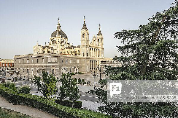 Spain  Madrid  Exterior of Almudena Cathedral