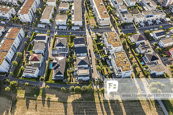 Germany  Baden-Wurttemberg  Ludwigsburg  Aerial view of modern residential area