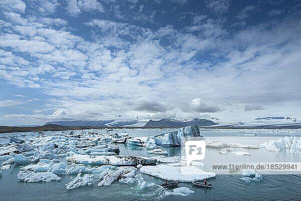 Eis vom Vatnajokull  dem größten Gletscher Islands  der 8 % der Insel bedeckt; Island