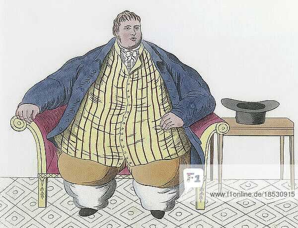 Daniel Lambert  1770 - 1809. Engländer. In seiner Jugend war Lambert ein begeisterter Sportler und Naturbursche. Später nahm sein Gewicht aus unbekannten Gründen stetig zu  bis er schließlich 320 Kilo oder 700 Pfund wog. Bis zu diesem Zeitpunkt war er der schwerste Mensch  der je gewogen wurde. Dieser Rekord wurde inzwischen gebrochen.