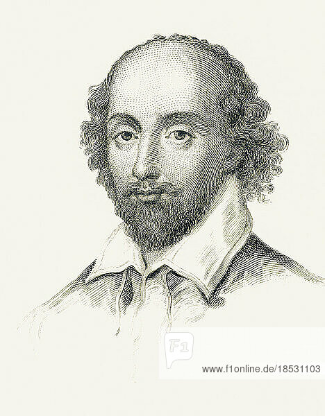 William Shakespeare  1564 - 1616. Englischer Dichter und Dramatiker.