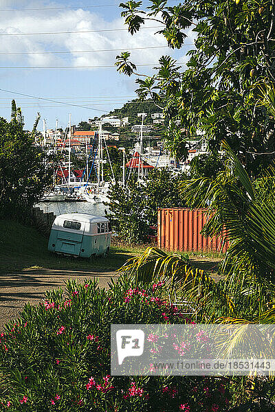 Szene aus der Hauptstadt der Hafenstadt St. George's  Grenada; St. George's  Grenada