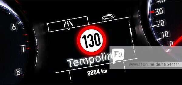 Symbolbild zum Thema Tempolimit von 130 kmh auf der Autobahn