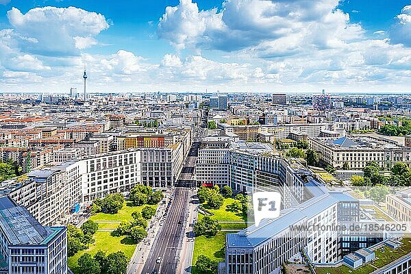 Panoramablick auf die innenstadt von berlin
