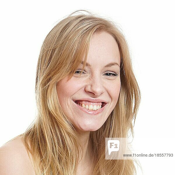 happy young woman with a infectous smile