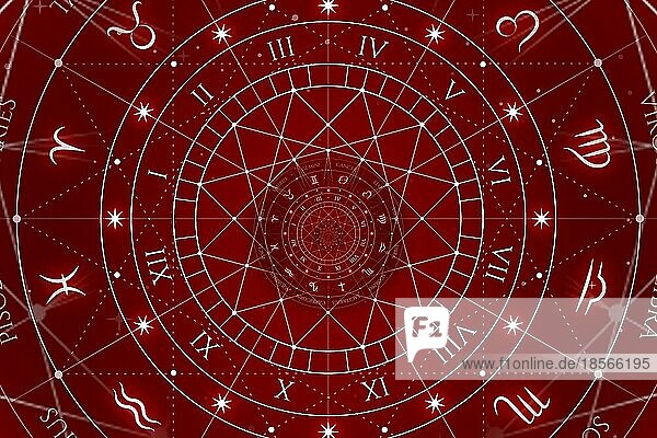 Abstrakte alten konzeptionellen Hintergrund auf Mystik  Astrologie  Phantasie rot