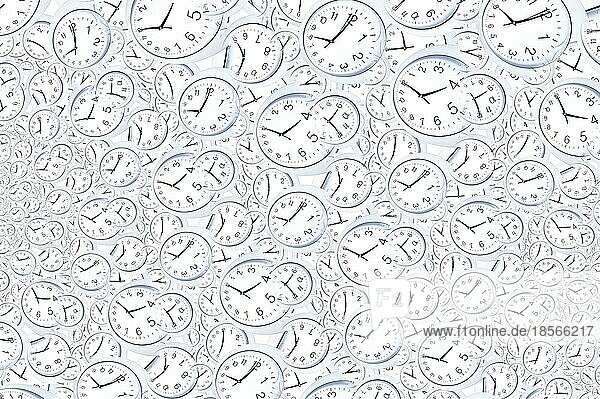 Droste Effekt Hintergrund mit unendlichen Uhr Spirale. Abstraktes Design für Konzepte im Zusammenhang mit Zeit und Frist