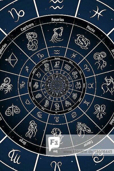 Abstrakter alter konzeptioneller Hintergrund über Mystik  Astrologie  Fantasie blau
