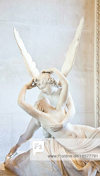 Antonio Canovas 1787 in Auftrag gegebene Statue Psyche  die von Amors Kuss wiederbelebt wird  ist ein Beispiel für die neoklassische Hingabe an die Liebe und das Gefühl