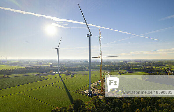 Netherlands  Noord-Brabant  Galder  Wind turbine under construction